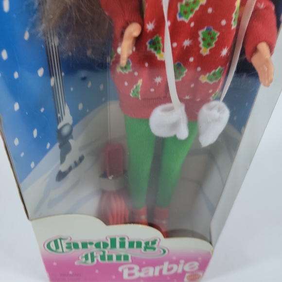 Caroling Fun Holiday Barbie Doll 1995 Christmas Mattel Special Edition 13966 New - Picture 4 of 13